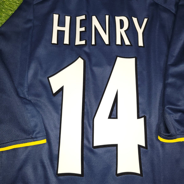 Henry Arsenal 2000 2001 2002 UEFA Third Soccer Jersey Shirt L Nike