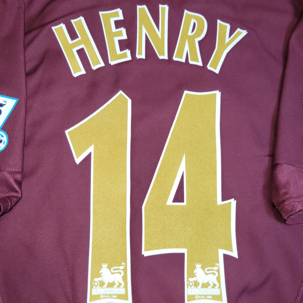 Henry Arsenal 2005 2006 HIGHBURY LAST GAME Home Soccer Jersey Shirt L SKU# 195578 Nike