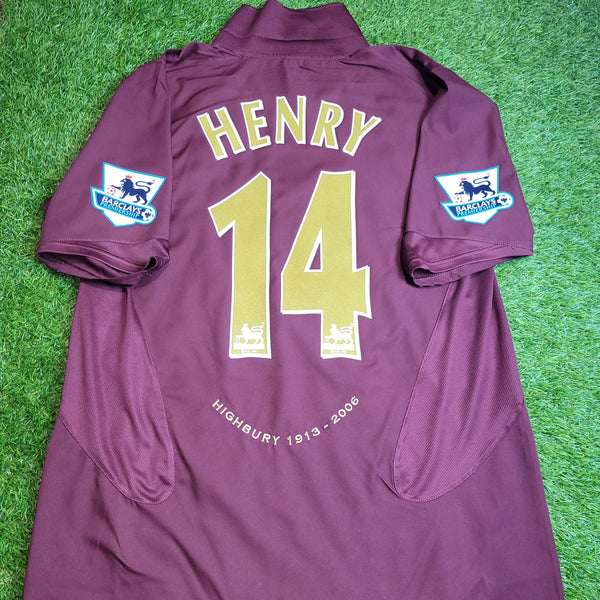 Henry Arsenal 2005 2006 HIGHBURY LAST GAME Home Soccer Jersey Shirt L SKU# 195578 Nike