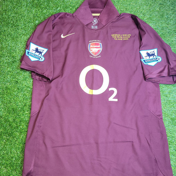 Henry Arsenal 2005 2006 HIGHBURY LAST GAME Home Soccer Jersey Shirt L SKU# 195578 Nike