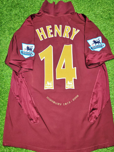 Henry Arsenal 2005 2006 HIGHBURY LAST GAME Home Soccer Jersey Shirt M Nike