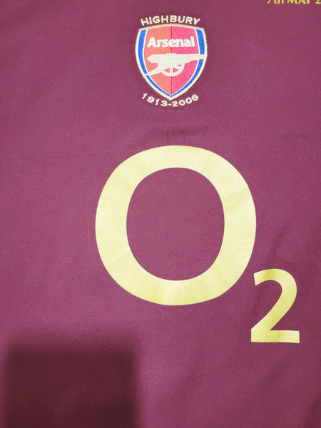 Henry Arsenal 2005 2006 HIGHBURY LAST GAME Home Soccer Jersey Shirt M Nike