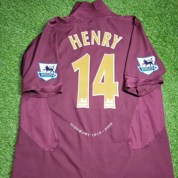 Henry Arsenal 2005 2006 HIGHBURY LAST GAME Home Soccer Jersey Shirt XL SKU# 195578 Nike