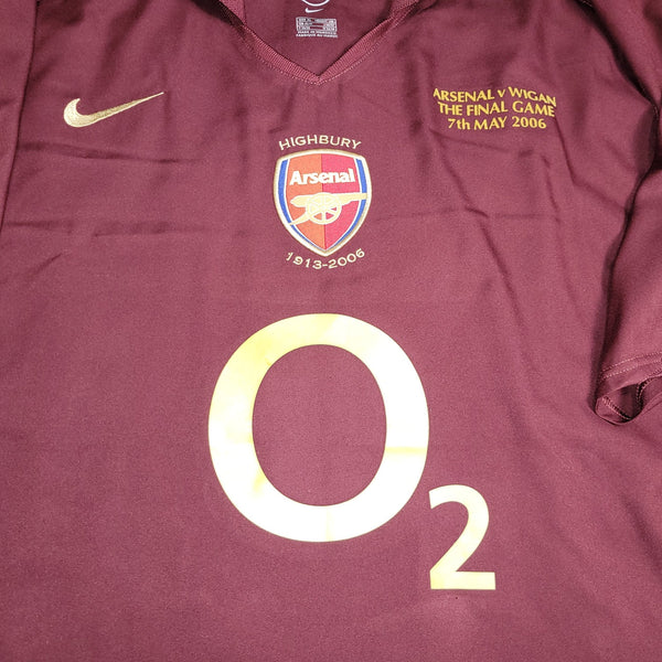 Henry Arsenal 2005 2006 HIGHBURY LAST GAME Home Soccer Jersey Shirt XL SKU# 195578 Nike