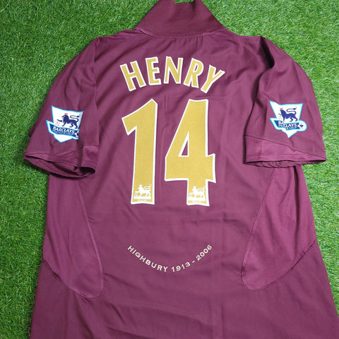 Henry Arsenal 2005 2006 HIGHBURY LAST GAME Home Soccer Jersey Shirt XL SKU# 195578 Nike