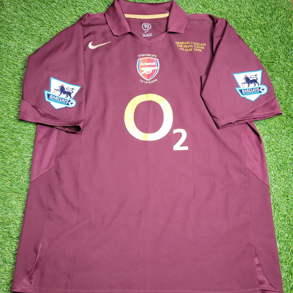 Henry Arsenal 2005 2006 HIGHBURY LAST GAME Home Soccer Jersey Shirt XL SKU# 195578 Nike