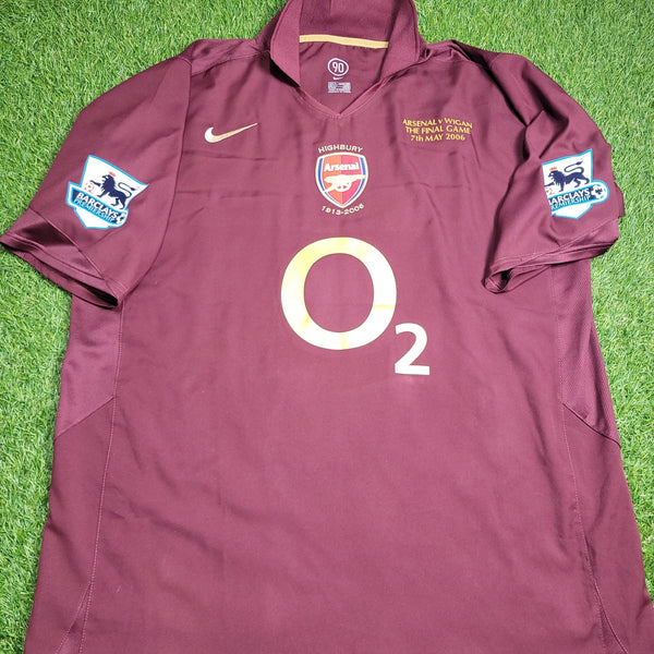 Henry Arsenal 2005 2006 HIGHBURY LAST GAME Home Soccer Jersey Shirt XL SKU# 195578 Nike