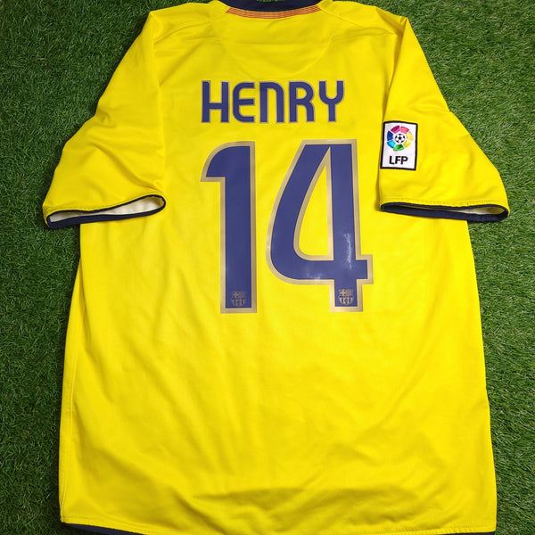 Henry Barcelona TREBLE SEASON 2008 2009 Away Soccer Jersey Shirt L SKU# 286787 - 760 Nike