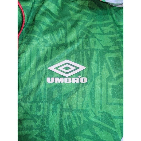 Hugo Sanchez Mexico Umbro 1993 COPA AMERICA Soccer Jersey Shirt L Umbro