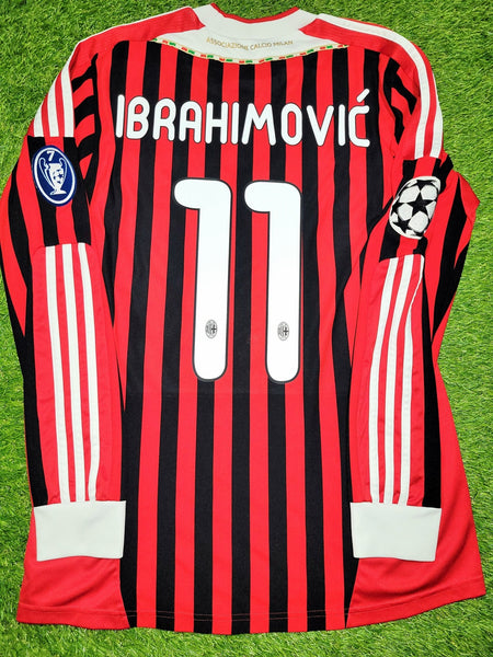 Ibrahimovic AC Milan 2011 2012 Home Long Sleeve UEFA Soccer Jersey Shirt M SKU# V13416 Nike