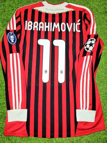 Ibrahimovic AC Milan 2011 2012 Home Long Sleeve UEFA Soccer Jersey Shirt M SKU# V13416 Nike