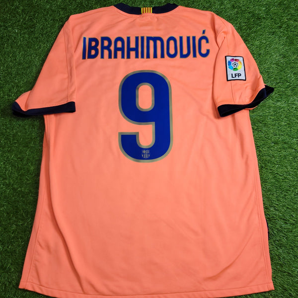 Ibrahimovic Barcelona DEBUT SEASON 2009 2010 Soccer Away Jersey Shirt L SKU# 355020 - 870 Nike