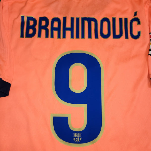 Ibrahimovic Barcelona DEBUT SEASON 2009 2010 Soccer Away Jersey Shirt M SKU# 355020 - 870 Nike