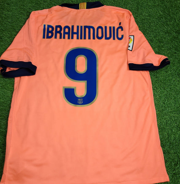 Ibrahimovic Barcelona DEBUT SEASON 2009 2010 Soccer Away Jersey Shirt M SKU# 355020 - 870 Nike