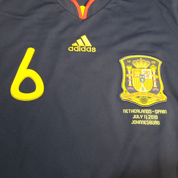 Iniesta Spain 2010 WORLD CUP Final Away Soccer Jersey Shirt M SKU# P47896 Adidas