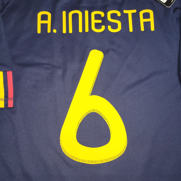 Iniesta Spain 2010 WORLD CUP FINAL Soccer Away Jersey BNWT L SKU# P47896 AZB001 Adidas