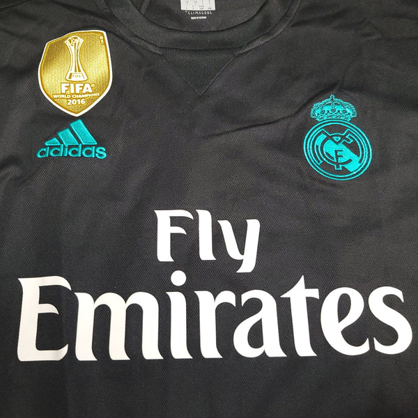 Isco Real Madrid 2017 2018 Long Sleeve Away Soccer Jersey Shirt L SKU# B31088 Adidas