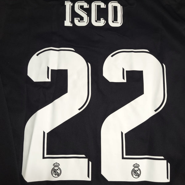 Isco Real Madrid 2017 2018 Long Sleeve Away Soccer Jersey Shirt L SKU# B31088 Adidas