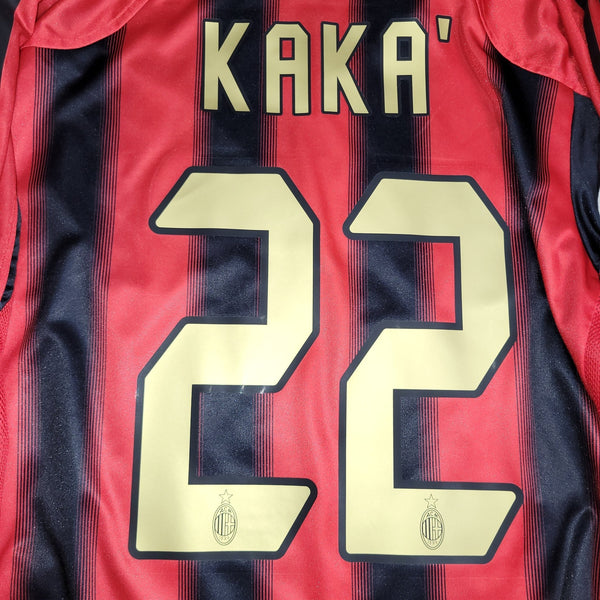 Kaka AC Milan 2004 2005 UEFA Long Sleeve Home Soccer Jersey Shirt L SKU# 302712 AHJ001 Adidas