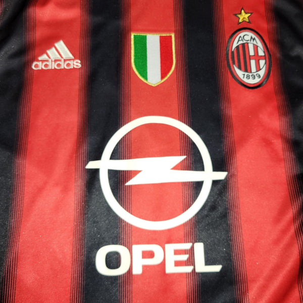 Kaka AC Milan 2004 2005 UEFA Long Sleeve Home Soccer Jersey Shirt L SKU# 302712 AHJ001 Adidas