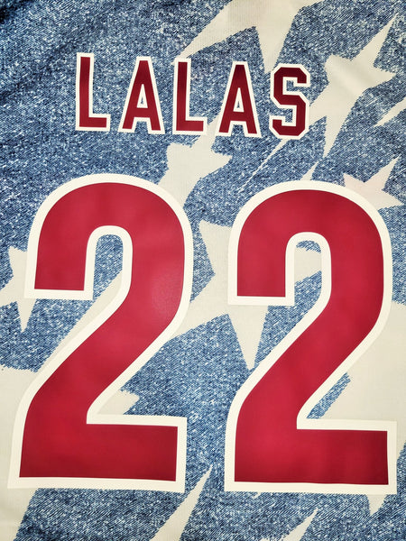 Lalas USA US 1994 WORLD CUP Denim Away Soccer Jersey 40-42 M Adidas