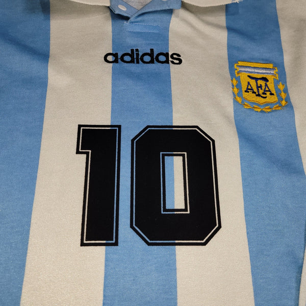 Maradona Argentina 1994 WORLD CUP Long Sleeve Soccer Jersey Shirt L foreversoccerjerseys