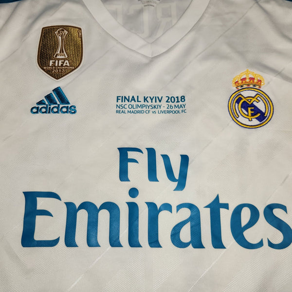 Marcelo Real Madrid 2017 2018 UEFA FINAL Long Sleeve Soccer Jersey Shirt XL SKU# B31106 Adidas