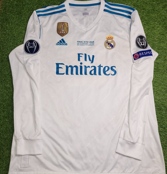 Marcelo Real Madrid 2017 2018 UEFA FINAL Long Sleeve Soccer Jersey Shirt XL SKU# B31106 Adidas