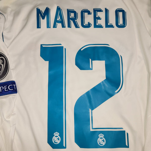 Marcelo Real Madrid 2017 2018 UEFA FINAL Long Sleeve Soccer Jersey Shirt XL SKU# B31106 Adidas