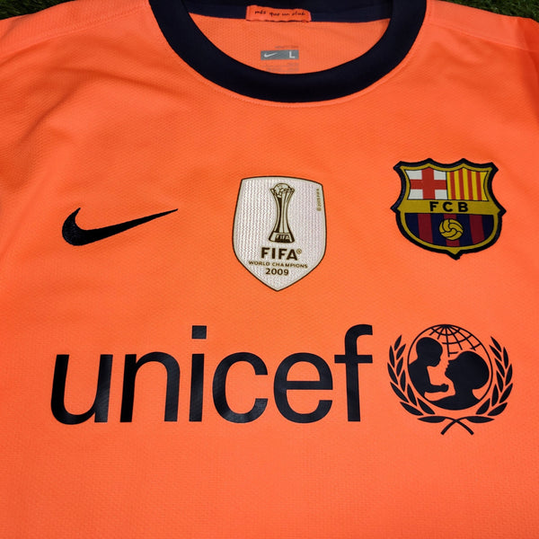 Marquez Barcelona 2009 2010 Away Soccer Jersey Shirt L SKU# 355020 - 870 Nike