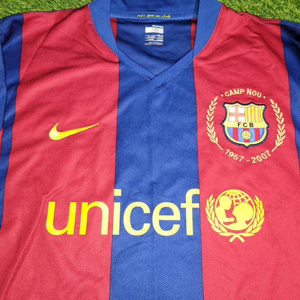 Marquez Barcelona Anniversary Home 2007 2008 Soccer Jersey Shirt L SKU# 237741 - 655 Nike