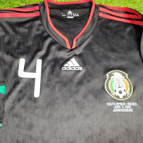 Marquez Mexico 2010 WORLD CUP Away Black Soccer Jersey Shirt L SKU# P41397 2 Adidas