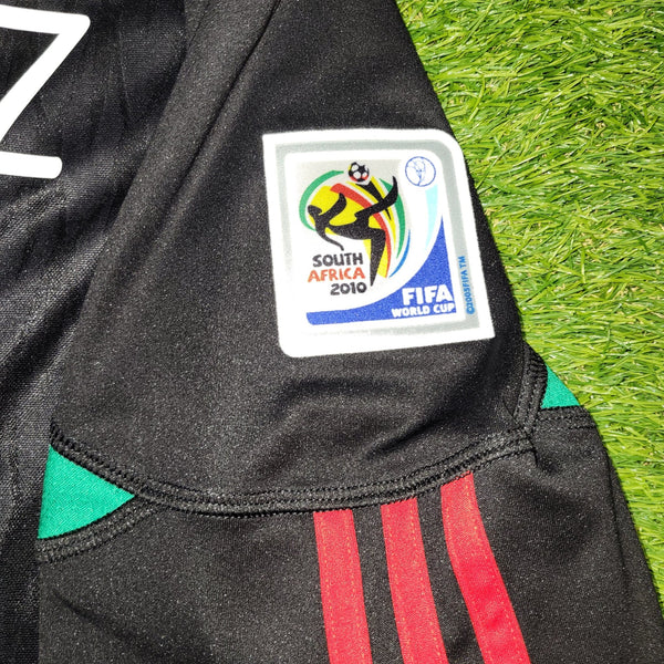 Marquez Mexico 2010 WORLD CUP Away Black Soccer Jersey Shirt L SKU# P41397 2 Adidas