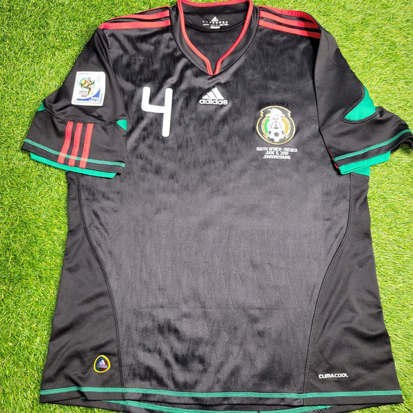 Marquez Mexico 2010 WORLD CUP Away Black Soccer Jersey Shirt L SKU# P41397 2 Adidas