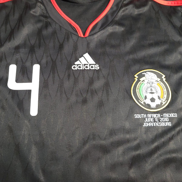 Marquez Mexico 2010 WORLD CUP Away Black Soccer Jersey Shirt L SKU# P41397 Adidas