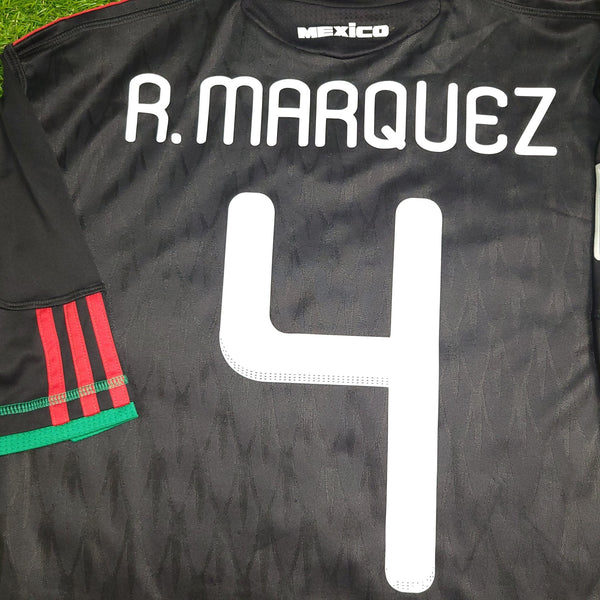 Marquez Mexico 2010 WORLD CUP Away Black Soccer Jersey Shirt M SKU# P41397 Adidas