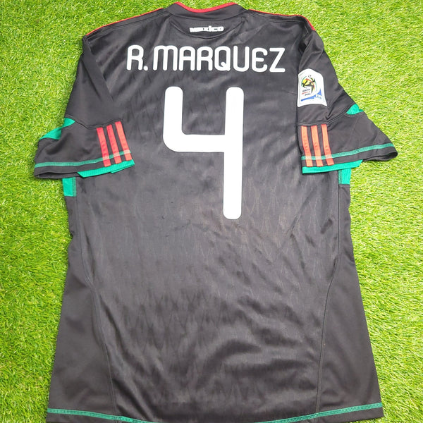 Marquez Mexico 2010 WORLD CUP Away Black Soccer Jersey Shirt M SKU# P41397 Adidas