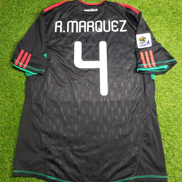 Marquez Mexico 2010 WORLD CUP Away Black Soccer Jersey Shirt XL SKU# P41397 Adidas