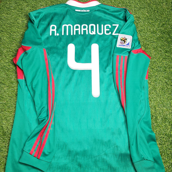 Marquez Mexico 2010 WORLD CUP Home Long Sleeve Soccer Jersey Shirt L SKU# P41409 Adidas