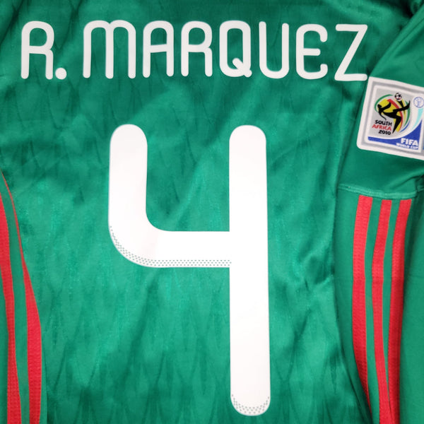 Marquez Mexico 2010 WORLD CUP Home Long Sleeve Soccer Jersey Shirt L SKU# P41409 Adidas