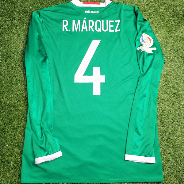 Marquez Mexico 2016 GOLD CUP Long Sleeve Soccer Jersey Shirt L SKU# AC2724 Adidas