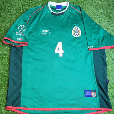 Marquez Mexico Atletica 2002 WORLD CUP Soccer Home Jersey Shirt XL Atletica