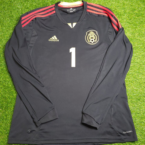 Memo Ochoa Mexico 2011 GK Soccer Away Jersey Shirt L SKU# V13582 Adidas