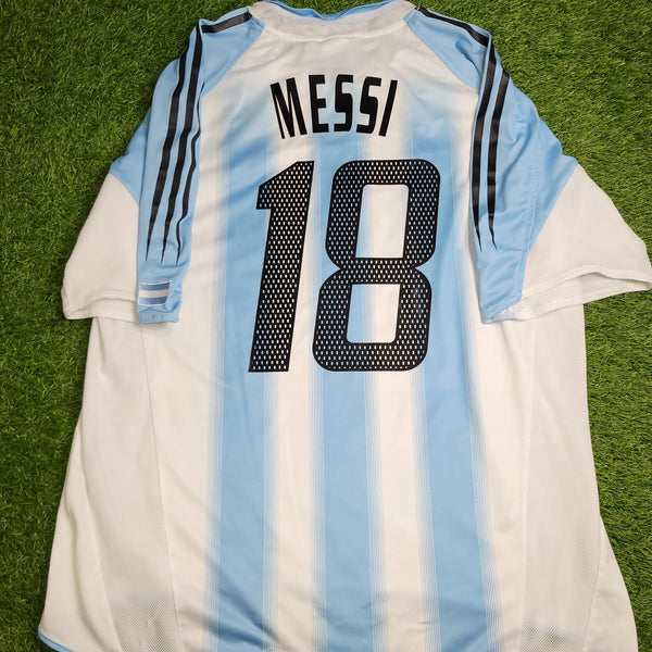 Messi Argentina 2004 2005 DEBUT Home Soccer Jersey Shirt XL SKU# 645789 Adidas