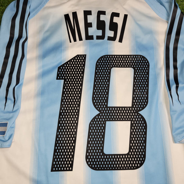 Messi Argentina 2004 2005 DEBUT Home Soccer Jersey Shirt XL SKU# 645789 Adidas