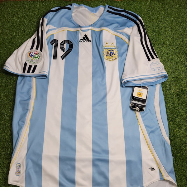 Messi Argentina 2006 WORLD CUP Home Adidas Soccer Jersey Shirt BNWT XL SKU# 739802 AZB001 Adidas