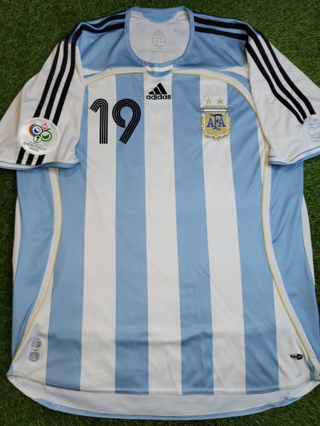 Messi Argentina 2006 WORLD CUP Home Soccer Jersey Shirt XL SKU# 739802 foreversoccerjerseys