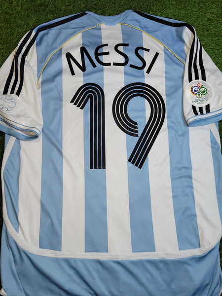 Messi Argentina 2006 WORLD CUP Home Soccer Jersey Shirt XL SKU# 739802 foreversoccerjerseys