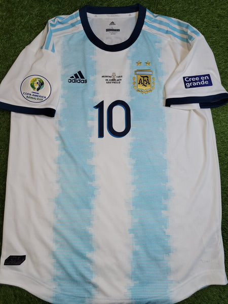 Messi Argentina 2019 COPA AMERICA PLAYER ISSUE Home Soccer Jersey L SKU# DP0225 Adidas