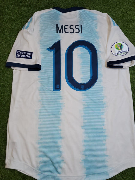 Messi Argentina 2019 COPA AMERICA PLAYER ISSUE Home Soccer Jersey L SKU# DP0225 Adidas